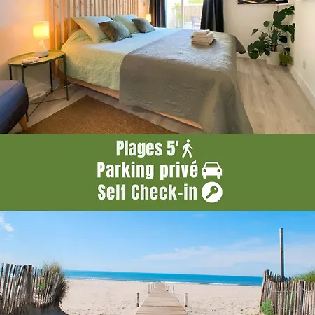 New - Cosy - Plages à 5min - Parking Privé - Wifi - Commerces Au Pied Du Bâtiment * La Grande Motte